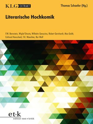 cover image of KLG Extrakt--Literarische Hochkomik